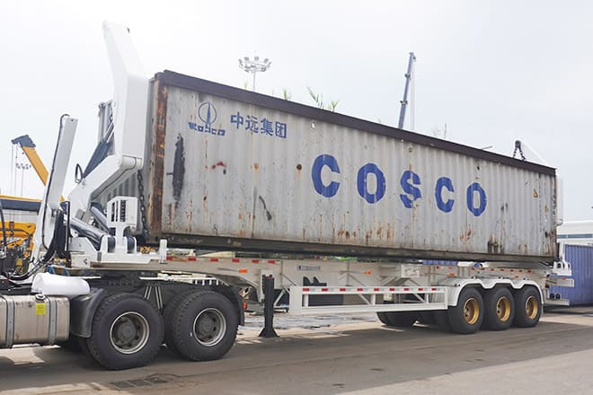 China Container Side Loader Price for Sale in Ghana - Container transporter/ Swap body semi-trailer: picture 5 China Container Side Loader Price for Sale in Ghana - Container transporter/ Swap body semi-trailer: picture 5