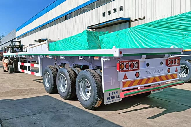 TITAN 3 Axle 40 Ft Flatbed Trailer for Sale in Mauritania - Dropside/ Flatbed semi-trailer: picture 1 TITAN 3 Axle 40 Ft Flatbed Trailer for Sale in Mauritania - Dropside/ Flatbed semi-trailer: picture 1