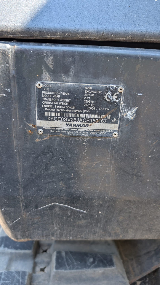 YANMAR SV26 - Mini excavator: picture 5 YANMAR SV26 - Mini excavator: picture 5