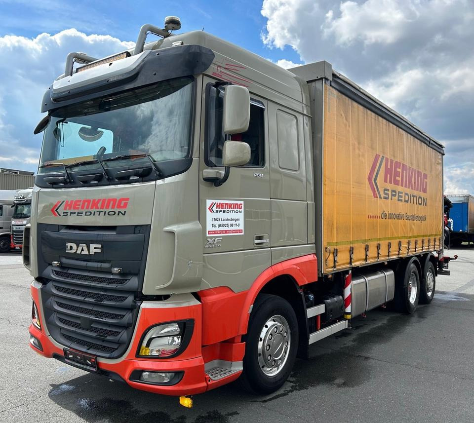 DAF DAF XF 460 FAN + PALFINGER + 16mtr + Lenkachse + EURO 6 - Curtain side truck, Crane truck: picture 1 DAF DAF XF 460 FAN + PALFINGER + 16mtr + Lenkachse + EURO 6 - Curtain side truck, Crane truck: picture 1