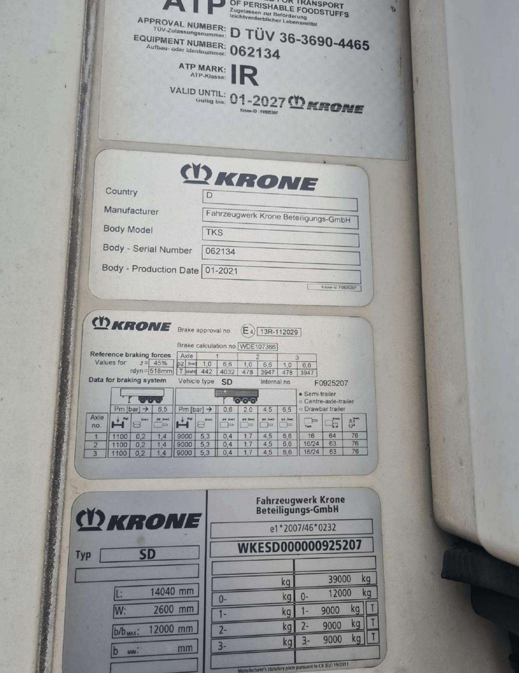 Krone SD - Refrigerated semi-trailer: picture 5 Krone SD - Refrigerated semi-trailer: picture 5