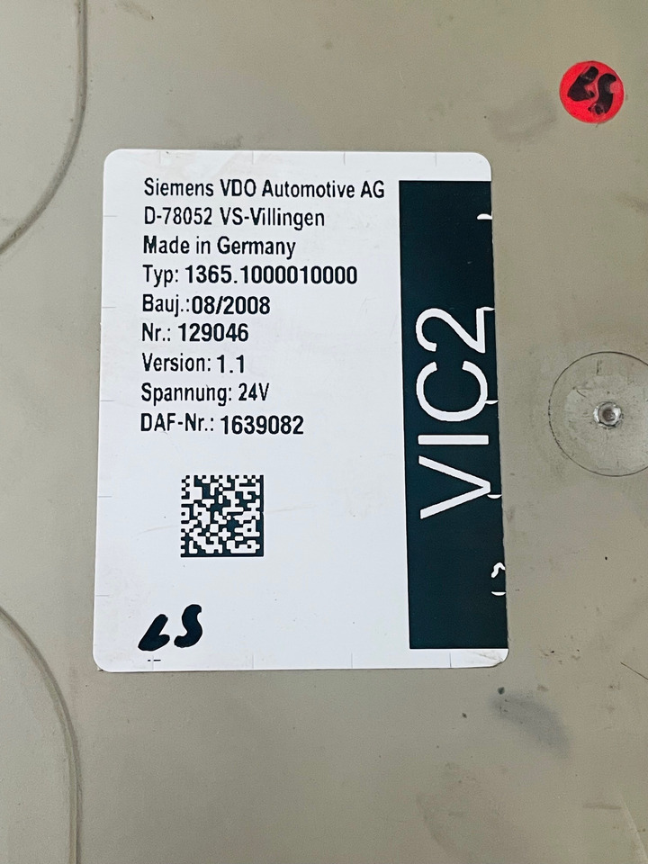 DAF Control Unit VIC2 used - ECU for Truck: picture 2 DAF Control Unit VIC2 used - ECU for Truck: picture 2