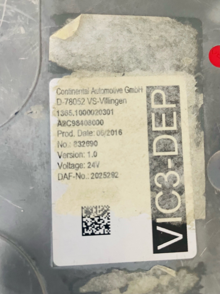 DAF Control Unit VIC3-DEP used - ECU for Truck: picture 2 DAF Control Unit VIC3-DEP used - ECU for Truck: picture 2