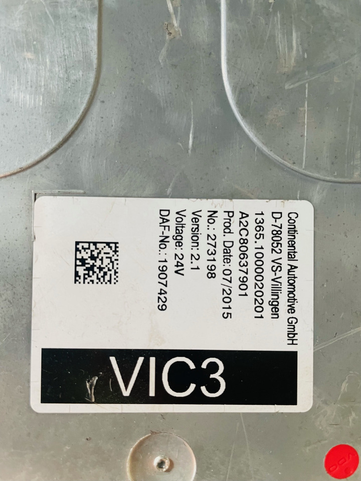 DAF Control Unit VIC3 used - ECU for Truck: picture 4 DAF Control Unit VIC3 used - ECU for Truck: picture 4