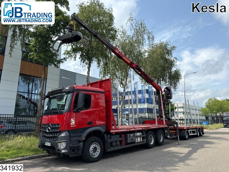 Mercedes-Benz Arocs 3353 6x4, EURO 6, Rertarder, Kesla, Combi - Timber truck, Crane truck: picture 1 Mercedes-Benz Arocs 3353 6x4, EURO 6, Rertarder, Kesla, Combi - Timber truck, Crane truck: picture 1