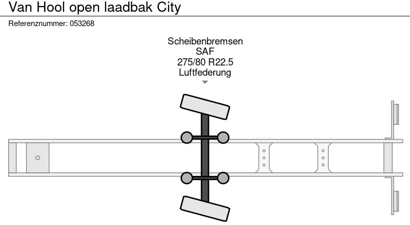 Dropside/ Flatbed semi-trailer Van Hool open laadbak City: picture 12