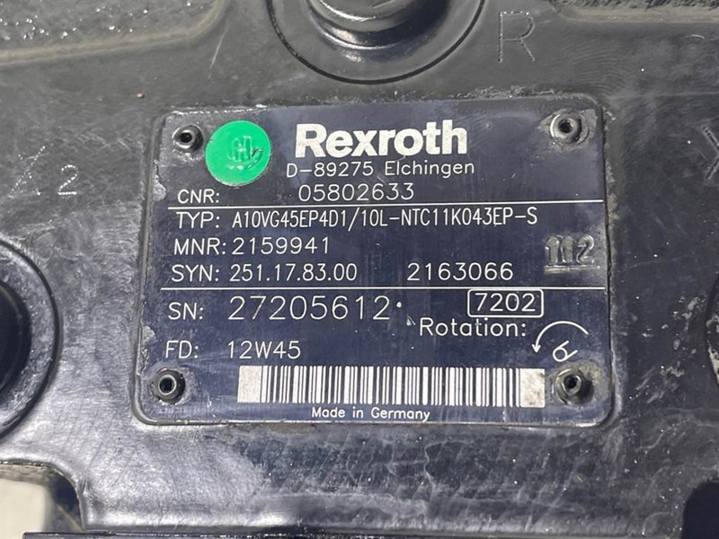 Bomag -Rexroth A10VG45EP4D1/10L-Drive pump/Fahrpumpe - Hydraulics for Construction machinery: picture 4 Bomag -Rexroth A10VG45EP4D1/10L-Drive pump/Fahrpumpe - Hydraulics for Construction machinery: picture 4