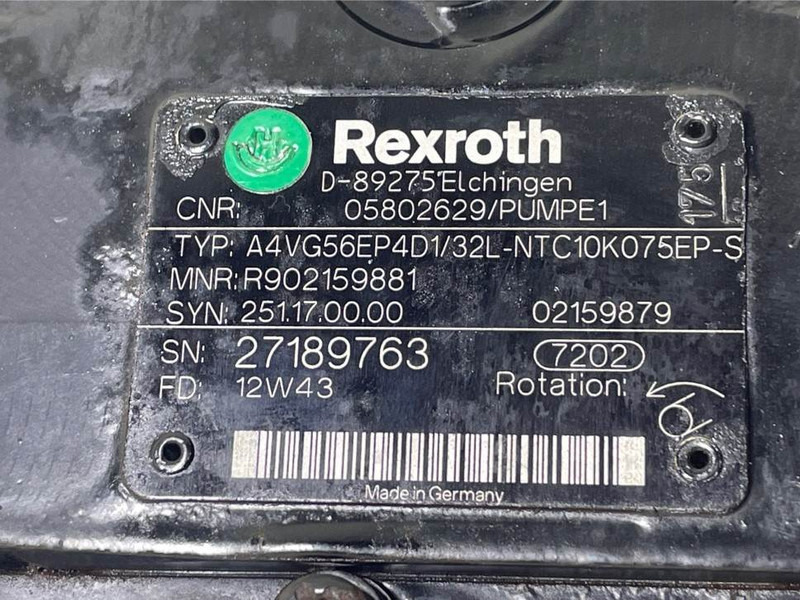 Bomag -Rexroth A4VG56EP4D1/32L-Drive pump/Fahrpumpe - Hydraulics for Construction machinery: picture 4 Bomag -Rexroth A4VG56EP4D1/32L-Drive pump/Fahrpumpe - Hydraulics for Construction machinery: picture 4