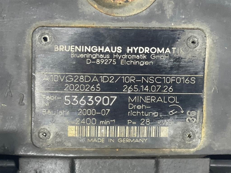 Hydraulics for Construction machinery Brueninghaus Hydromatik A10VG28DA1D2/10R-Drive pump/Fahrpumpe/Rijpomp: picture 9 Hydraulics for Construction machinery Brueninghaus Hydromatik A10VG28DA1D2/10R-Drive pump/Fahrpumpe/Rijpomp: picture 9