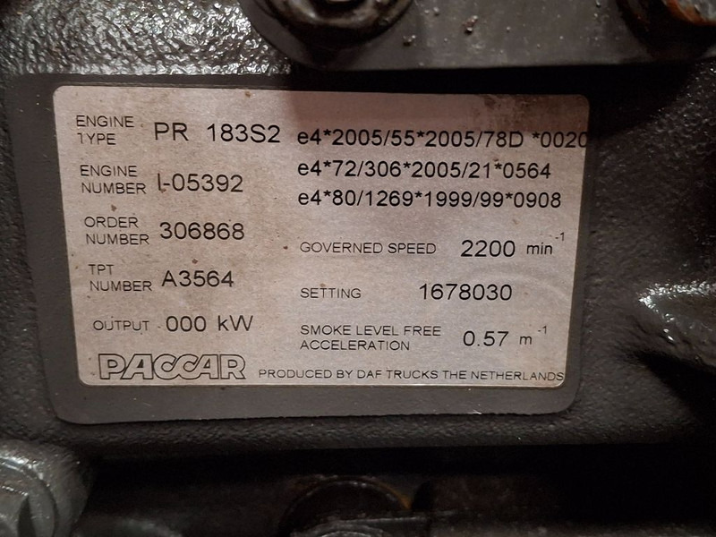 PACCAR PR183S2 - Engine: picture 4 PACCAR PR183S2 - Engine: picture 4