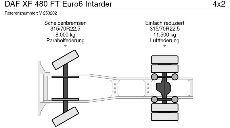 Tractor unit DAF XF 480 FT Euro6 Intarder: picture 10