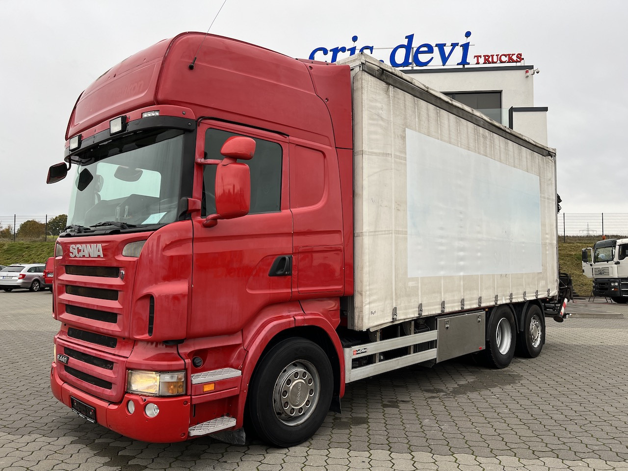 Scania R440 6x2 Hiab 166 E-5 HiDuo | AHK | Lenk-Lift A. - Curtain side truck, Crane truck: picture 1 Scania R440 6x2 Hiab 166 E-5 HiDuo | AHK | Lenk-Lift A. - Curtain side truck, Crane truck: picture 1