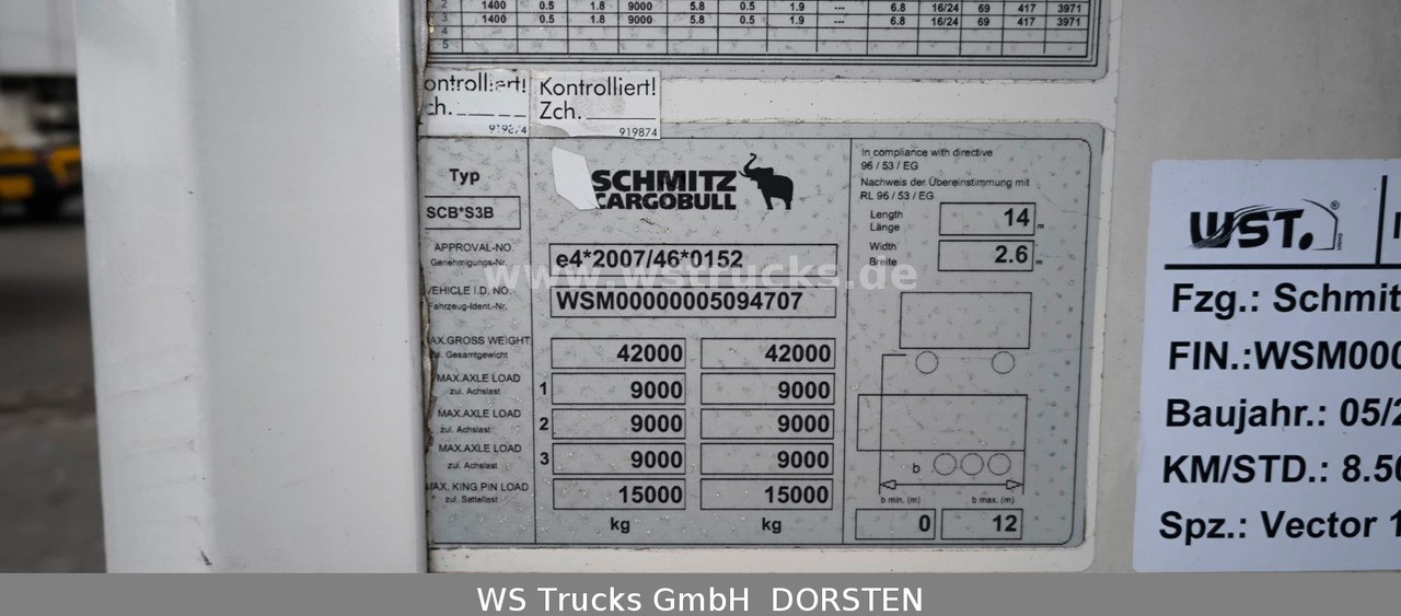 Schmitz Cargobull SKO 24 Kühlauflieger Vector 1550 Strom/Diesel - Refrigerated semi-trailer: picture 5 Schmitz Cargobull SKO 24 Kühlauflieger Vector 1550 Strom/Diesel - Refrigerated semi-trailer: picture 5