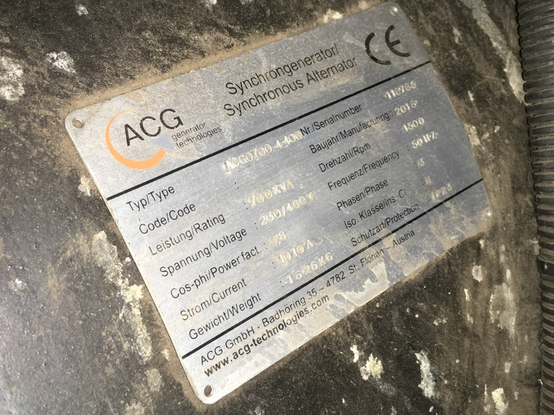 MTU 12V1600G10F GENERATOR 700KVA USED - Generator set: picture 5 MTU 12V1600G10F GENERATOR 700KVA USED - Generator set: picture 5