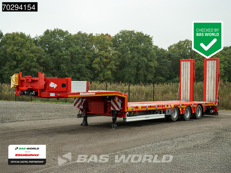 Kässbohrer NEW! Hydraulic Bed 450cm Extendable Lift+Steering Axle - Low loader semi-trailer: picture 1 Kässbohrer NEW! Hydraulic Bed 450cm Extendable Lift+Steering Axle - Low loader semi-trailer: picture 1