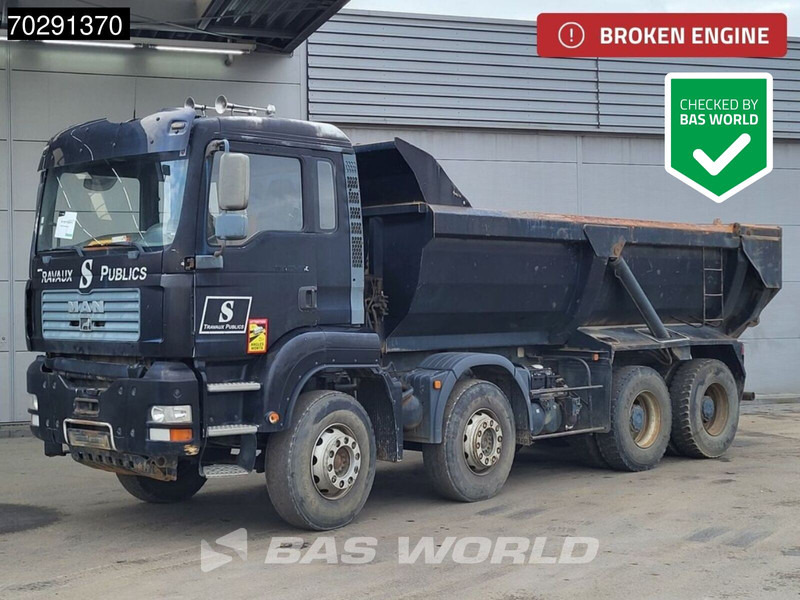 MAN TGA 35.480 8X4 BROKEN ENGINE! 16m3 tipper Steel suspension Manual Retarder Euro 2 - Tipper: picture 1 MAN TGA 35.480 8X4 BROKEN ENGINE! 16m3 tipper Steel suspension Manual Retarder Euro 2 - Tipper: picture 1