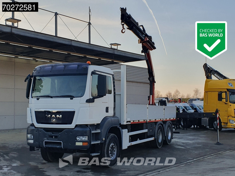 MAN TGS 26.440 6X4 Palfinger PK18002 EH Kran Crane Manual Remote Euro 5 - Dropside/ Flatbed truck, Crane truck: picture 1 MAN TGS 26.440 6X4 Palfinger PK18002 EH Kran Crane Manual Remote Euro 5 - Dropside/ Flatbed truck, Crane truck: picture 1