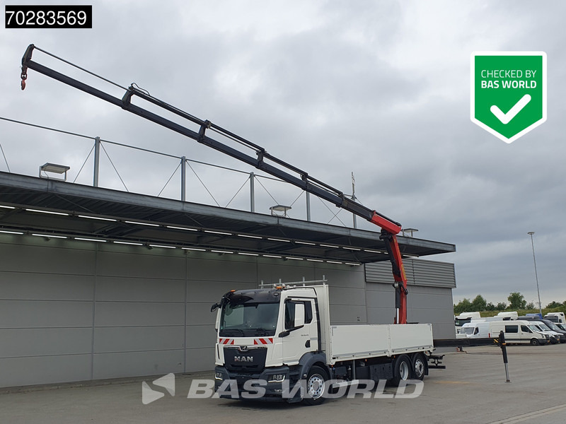 MAN TGS 26.470 6X2 Palfinger PK22002-EH Kran Crane Liftachse Navi Euro 6 - Dropside/ Flatbed truck, Crane truck: picture 1 MAN TGS 26.470 6X2 Palfinger PK22002-EH Kran Crane Liftachse Navi Euro 6 - Dropside/ Flatbed truck, Crane truck: picture 1