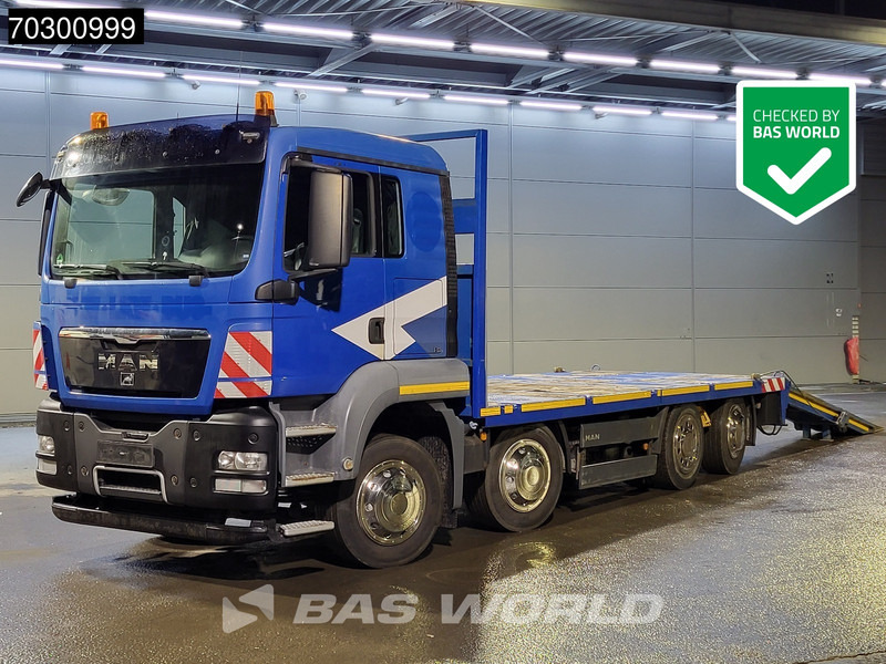 MAN TGS 35.480 8X2 Machine transporter Hydraulic Ramps Lift+Steering Axle Manual Euro 5 - Car transporter truck: picture 1 MAN TGS 35.480 8X2 Machine transporter Hydraulic Ramps Lift+Steering Axle Manual Euro 5 - Car transporter truck: picture 1