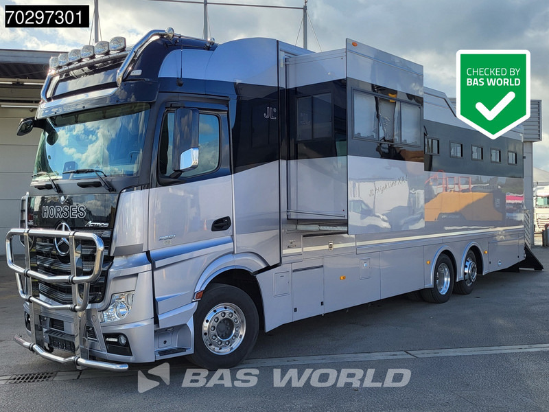 Mercedes-Benz Actros 2551 6X2 Pferdetransport Horse truck + Living Standairco Navi ACC Automatic Euro 6 - Horse truck: picture 1 Mercedes-Benz Actros 2551 6X2 Pferdetransport Horse truck + Living Standairco Navi ACC Automatic Euro 6 - Horse truck: picture 1