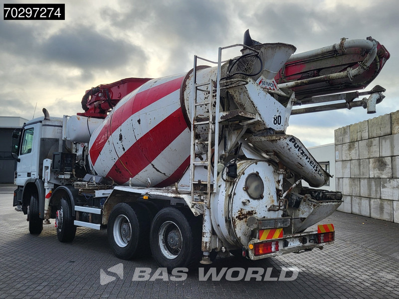 Mercedes-Benz Actros 3241 8X4 Putzmeister M24-3 Pump + 9m3 LIEBHERR Mixer Steelsuspension 3-Pedals Euro 4 - Concrete pump truck: picture 2 Mercedes-Benz Actros 3241 8X4 Putzmeister M24-3 Pump + 9m3 LIEBHERR Mixer Steelsuspension 3-Pedals Euro 4 - Concrete pump truck: picture 2