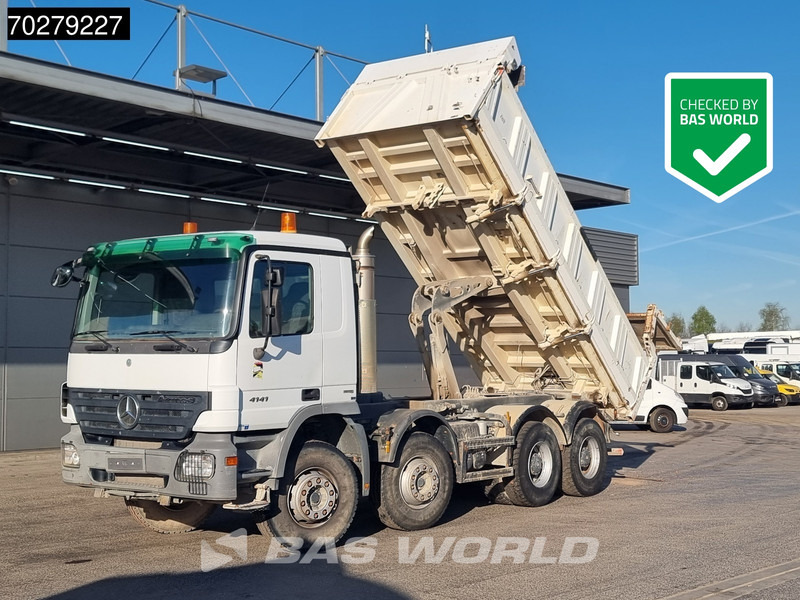 Tipper Mercedes-Benz Actros 4141 8X4 12m3 Meiller 2-way tipper steelsuspension Euro 4: picture 1