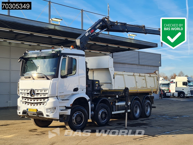 Mercedes-Benz Arocs 3240 8X4 HIAB X-HIDUO 188 E-2 Kran Crane 3-side tipper Big-Axle Euro 6 - Tipper, Crane truck: picture 1 Mercedes-Benz Arocs 3240 8X4 HIAB X-HIDUO 188 E-2 Kran Crane 3-side tipper Big-Axle Euro 6 - Tipper, Crane truck: picture 1