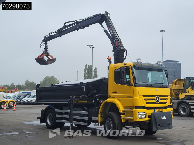 Mercedes-Benz Axor 2124 Axor 4X4 8m3 Tipper HIAB 122 B-2 HIDUO Crane Steel suspension Automatic Big-Axle Euro 5 - Tipper, Crane truck: picture 3 Mercedes-Benz Axor 2124 Axor 4X4 8m3 Tipper HIAB 122 B-2 HIDUO Crane Steel suspension Automatic Big-Axle Euro 5 - Tipper, Crane truck: picture 3