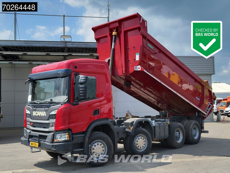 Tipper Scania P410 8X4 NL Truck 19m3 tipper Body Heating Big-Axle Steelsuspension Euro 6: picture 1