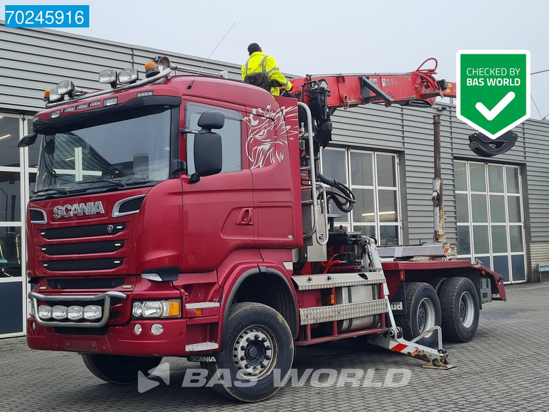 Scania R580 6X4 Jonsered J28505 83 Crane Kran Steel-suspension Retarder - Timber truck, Crane truck: picture 1 Scania R580 6X4 Jonsered J28505 83 Crane Kran Steel-suspension Retarder - Timber truck, Crane truck: picture 1