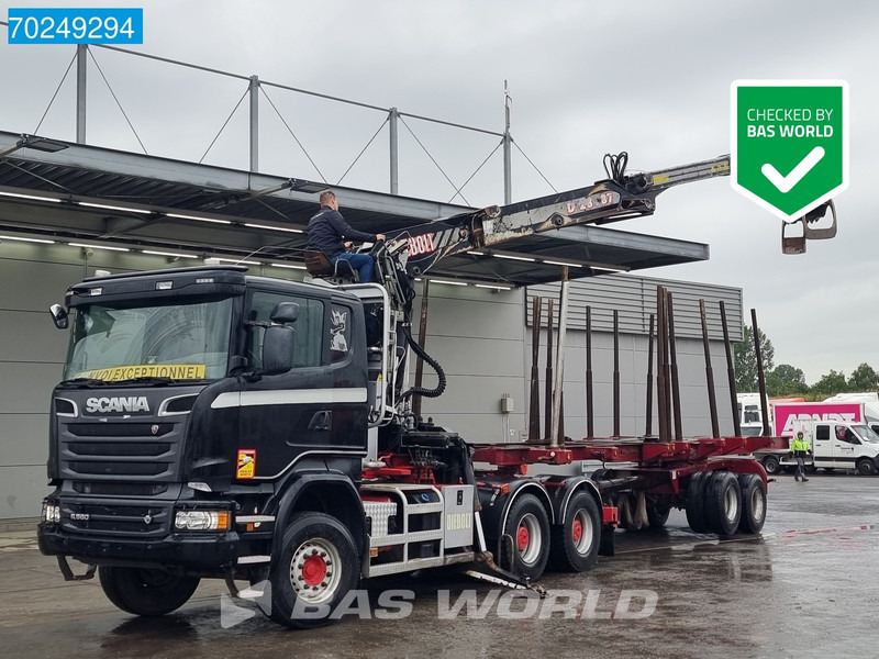 Scania R580 6X4 Holz Kran Diebolt D28 Full-Steell Extentable Trailer - Tractor unit: picture 1 Scania R580 6X4 Holz Kran Diebolt D28 Full-Steell Extentable Trailer - Tractor unit: picture 1