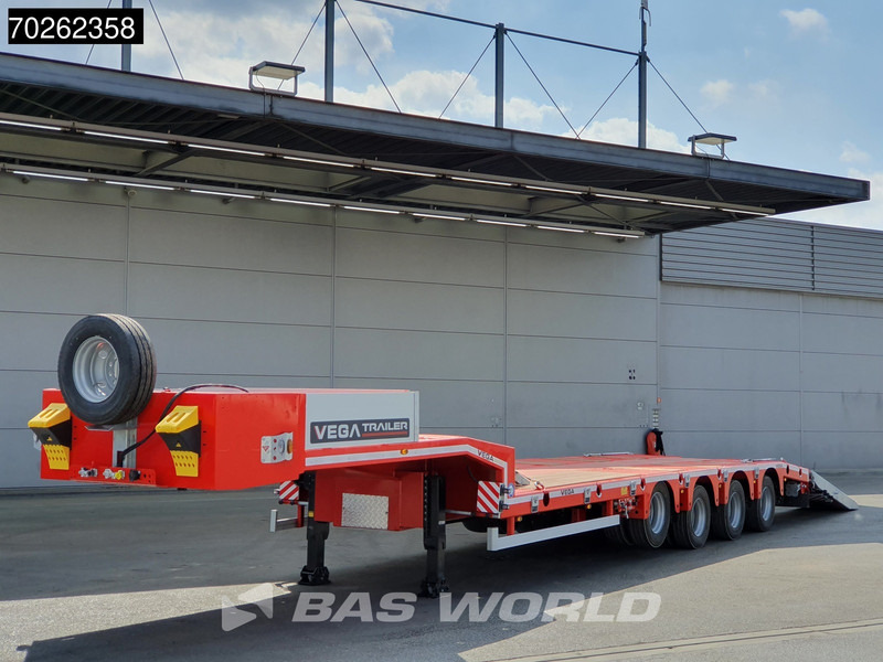 New Low loader semi-trailer Vega STANDARD LOWBED 2 axles Lift + 2xLenkachse Hydraulic Ramps: picture 8