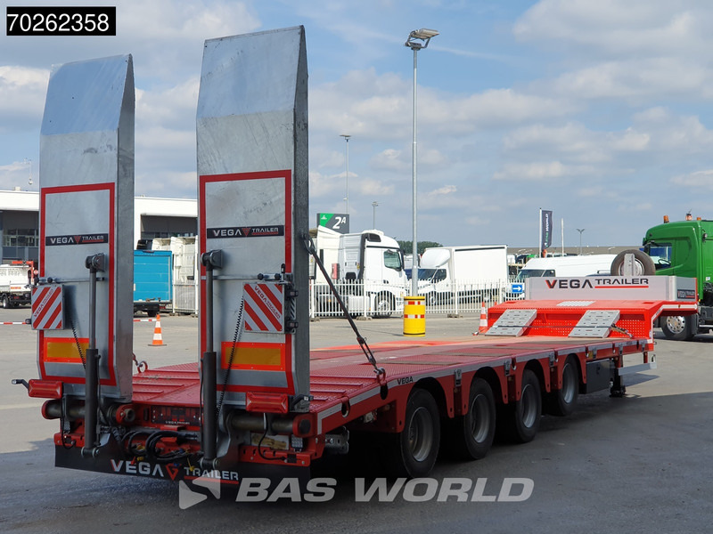 New Low loader semi-trailer Vega STANDARD LOWBED 2 axles Lift + 2xLenkachse Hydraulic Ramps: picture 5