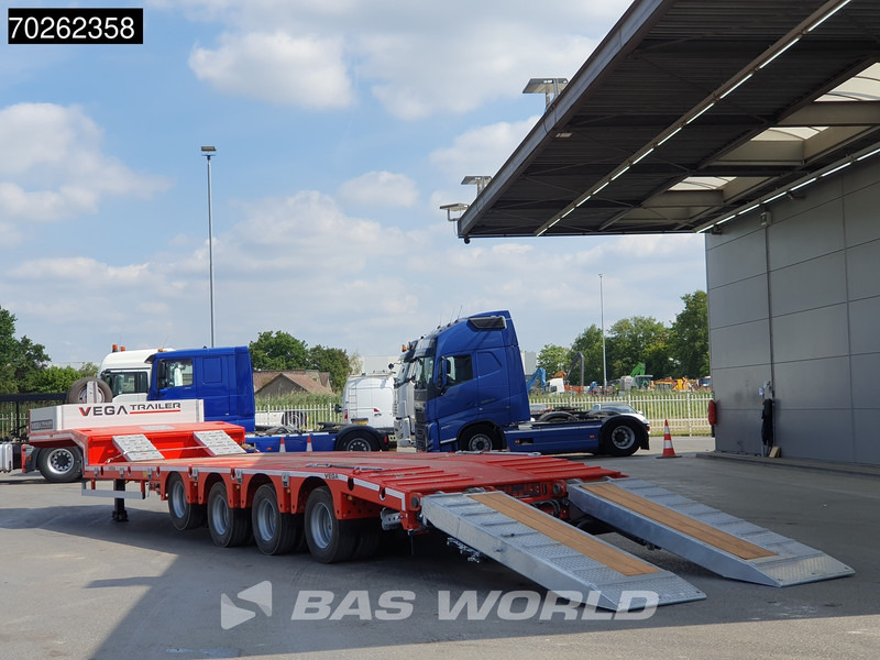 New Low loader semi-trailer Vega STANDARD LOWBED 2 axles Lift + 2xLenkachse Hydraulic Ramps: picture 9