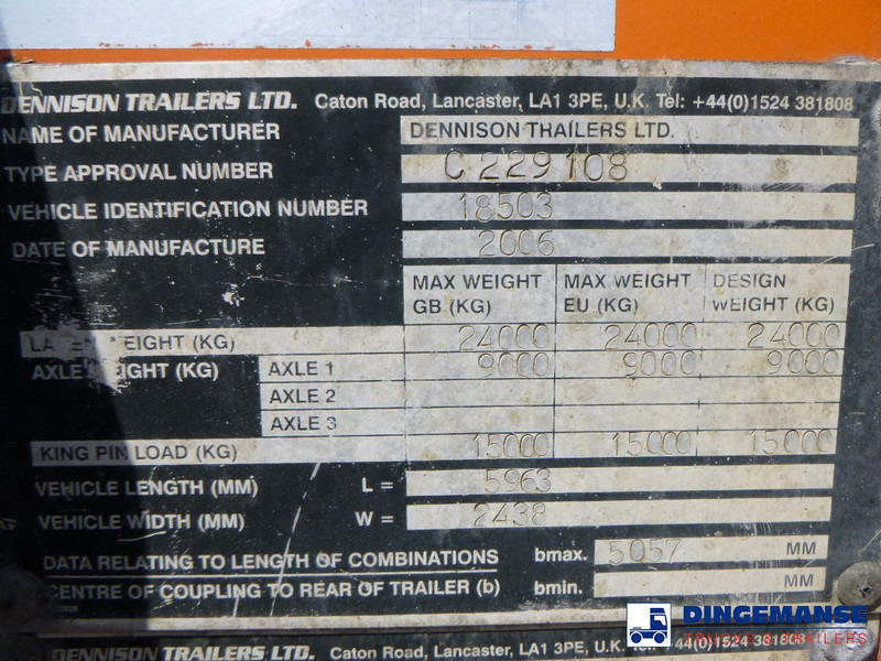 Container transporter/ Swap body semi-trailer Dennison 4-axle container combi trailer (3 + 1 axles) 20-30-40-45 ft: picture 13