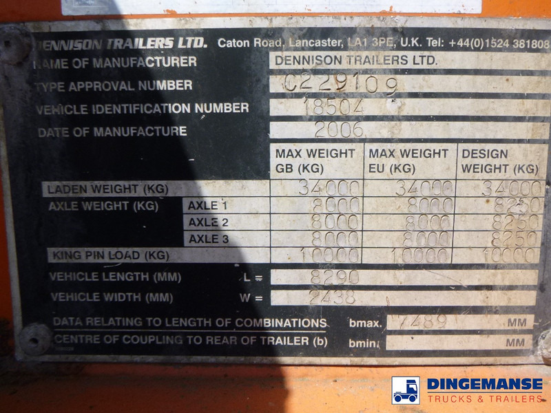 Container transporter/ Swap body semi-trailer Dennison 4-axle container combi trailer (3 + 1 axles) 20-30-40-45 ft: picture 15