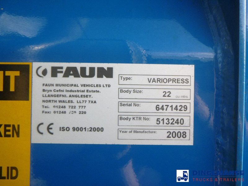 Refuse truck Mercedes-Benz Econic 2629 6x2 RHD Faun refuse truck: picture 14