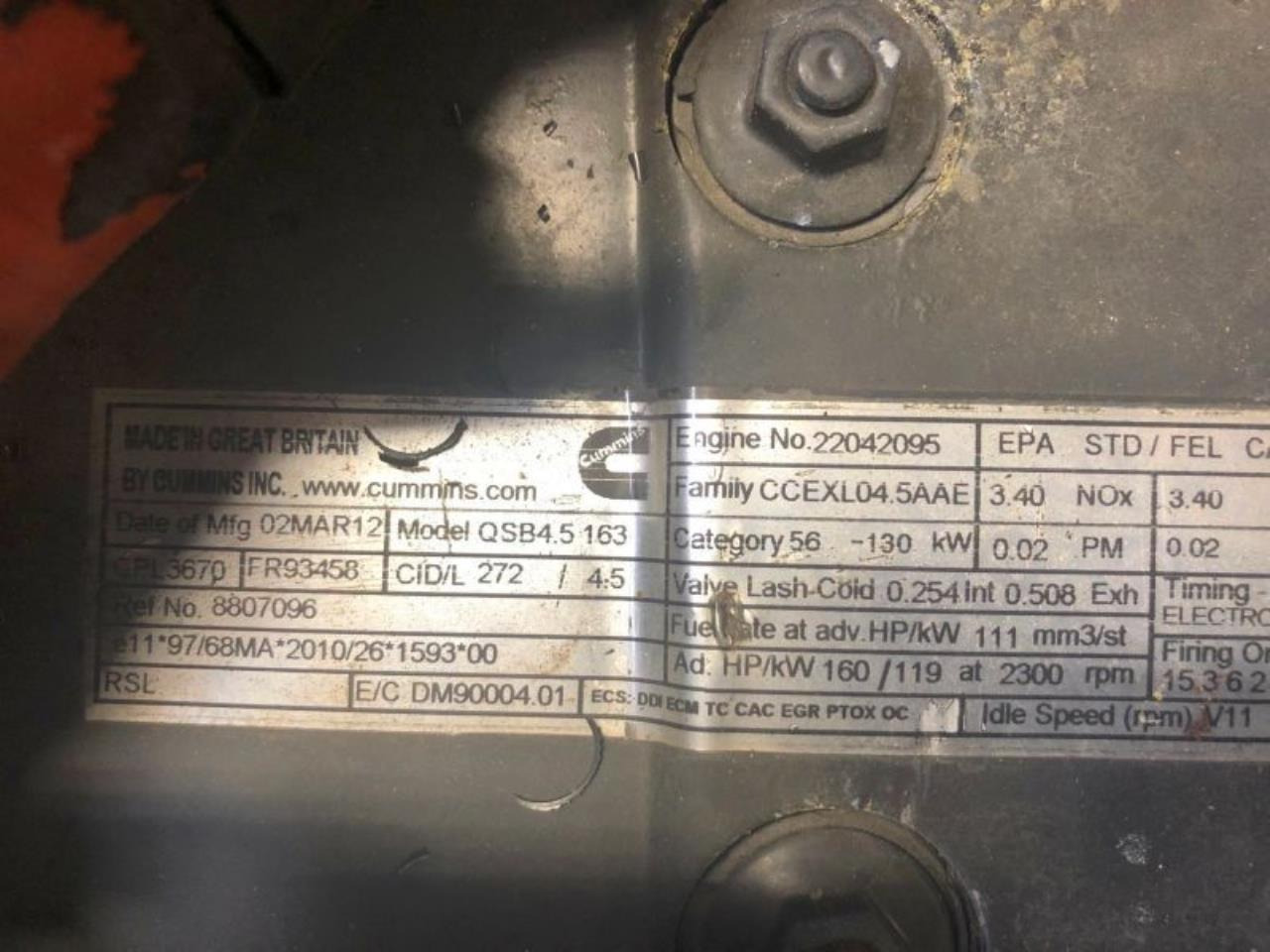 Cummins QSB4.5 163 - Engine: picture 3 Cummins QSB4.5 163 - Engine: picture 3