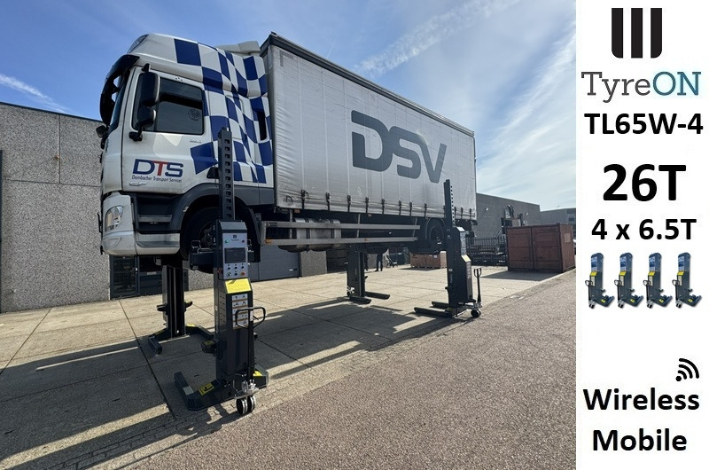 TL65W-4 26T wireless - 4 x 6.5 T - Battery 24V DC / 3 kW per column - Large colour touch display - Garage equipment: picture 1 TL65W-4 26T wireless - 4 x 6.5 T - Battery 24V DC / 3 kW per column - Large colour touch display - Garage equipment: picture 1