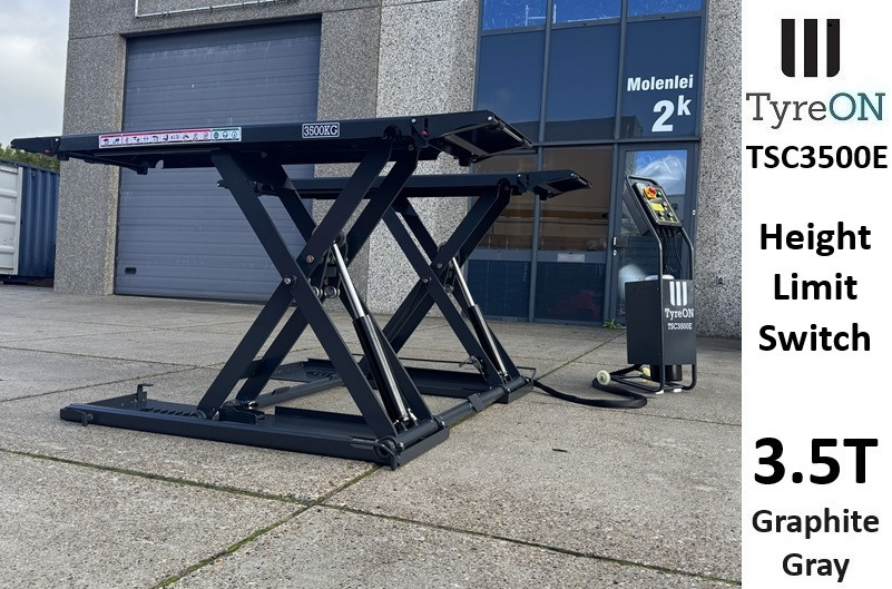 TSC3500E mobile midrise car scissor lift with electrical release - Capacity 3,5T - Lifting height 125 cm  - 230V - Graphite gray - Garage equipment: picture 1 TSC3500E mobile midrise car scissor lift with electrical release - Capacity 3,5T - Lifting height 125 cm  - 230V - Graphite gray - Garage equipment: picture 1