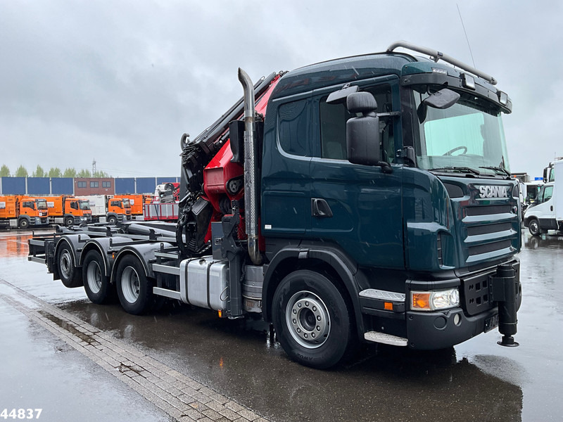 Scania G480 8x4 HMF 60 Tonmeter laadkraan + Fly-jib - Hook lift truck, Crane truck: picture 3 Scania G480 8x4 HMF 60 Tonmeter laadkraan + Fly-jib - Hook lift truck, Crane truck: picture 3