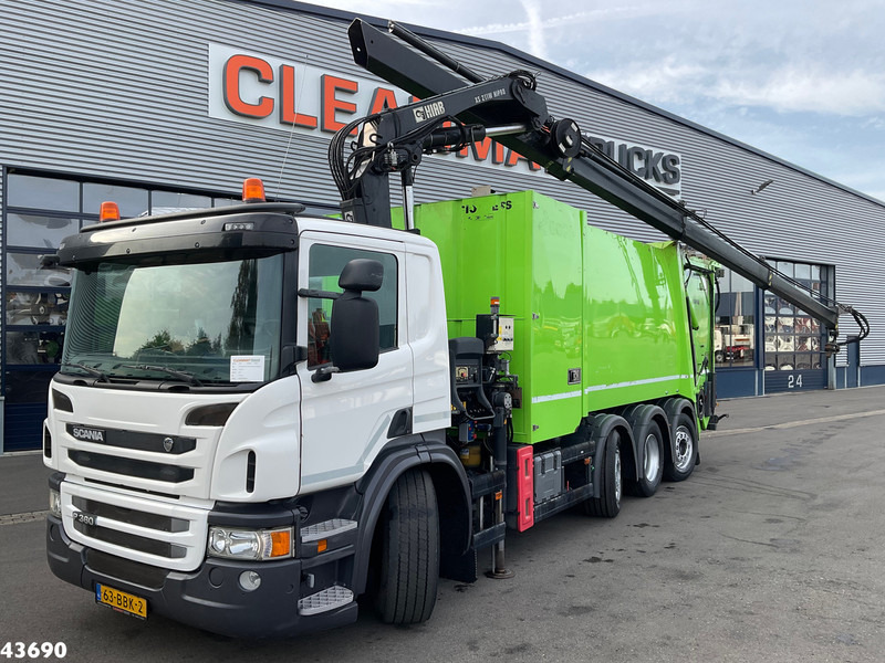 Scania P 360 Faun 18m³ + Hiab crane + Underground Container Washing Installation - Refuse truck: picture 1 Scania P 360 Faun 18m³ + Hiab crane + Underground Container Washing Installation - Refuse truck: picture 1