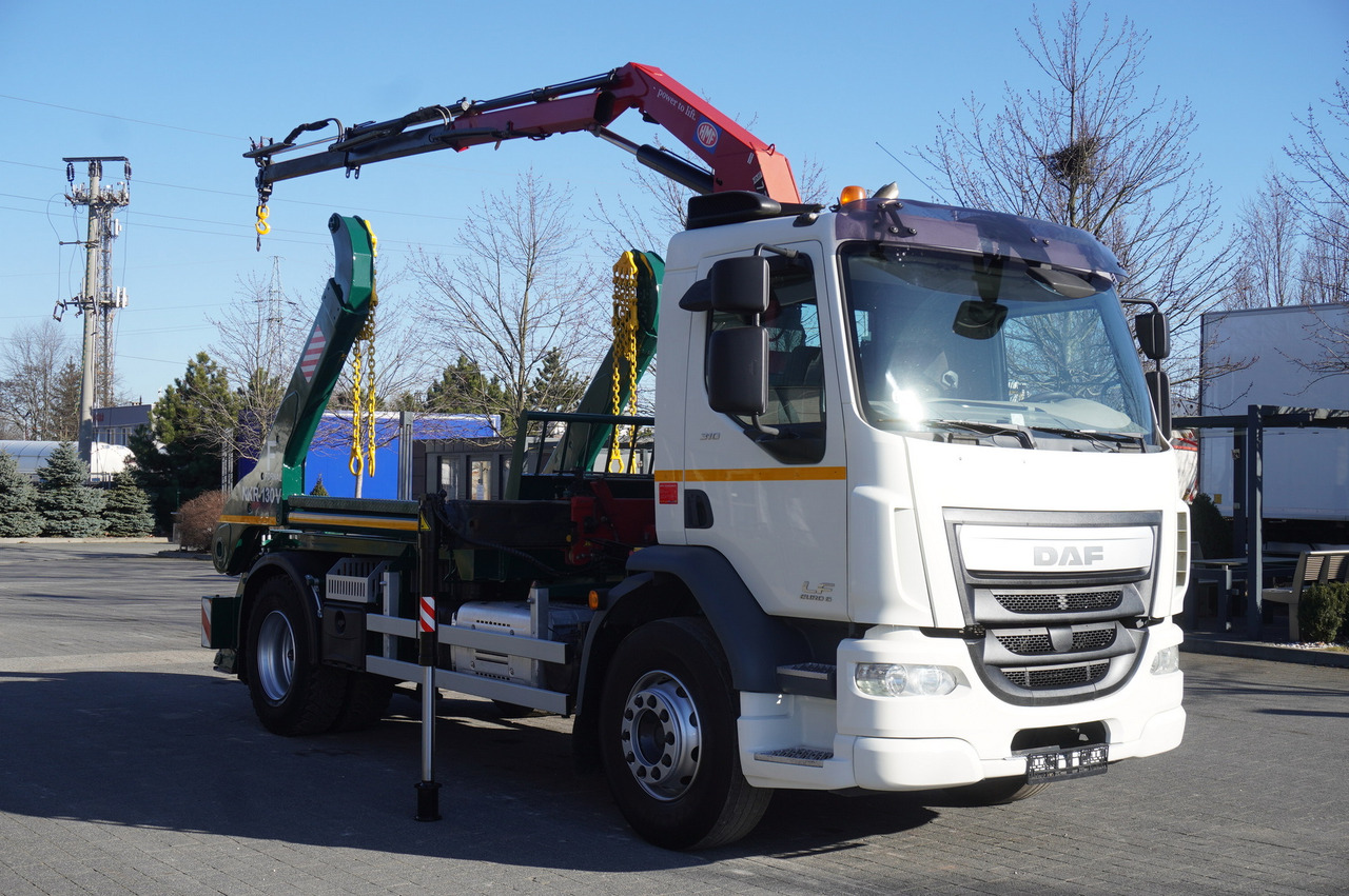 Skip loader truck, Crane truck DAF LF 18.310 E6 / Skip loader Fornal NKR 130V / HDS HMF 735 K2 / Manual gearbox: picture 10 Skip loader truck, Crane truck DAF LF 18.310 E6 / Skip loader Fornal NKR 130V / HDS HMF 735 K2 / Manual gearbox: picture 10