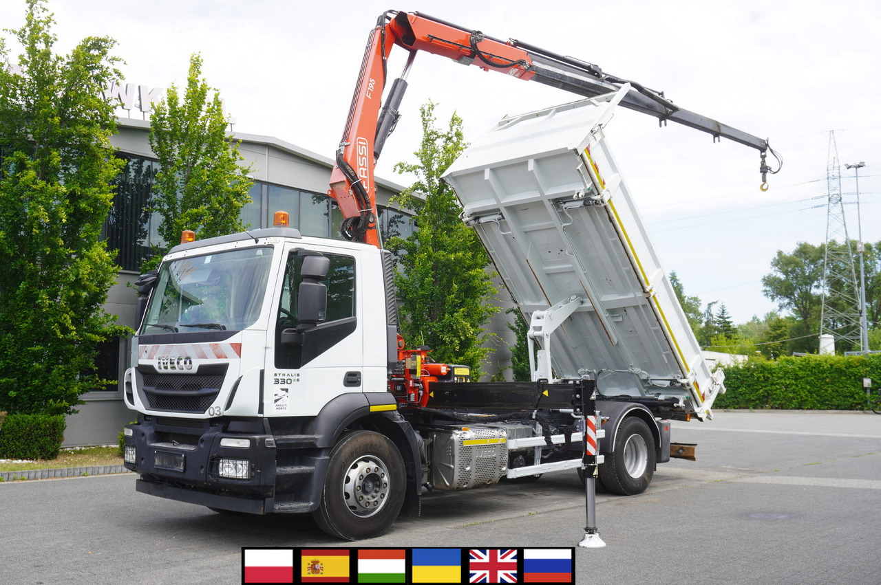IVECO STRALIS 330 E6 / FASSI 195A 8.5 T / 3-side tipper - Tipper, Crane truck: picture 1 IVECO STRALIS 330 E6 / FASSI 195A 8.5 T / 3-side tipper - Tipper, Crane truck: picture 1