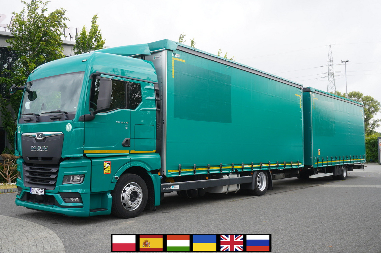 MAN TGX 18.470 / Trailer 19 EPAL / Curtainsider 19 EPAL / 2022 / Retarder / 15 units - Curtain side truck: picture 1 MAN TGX 18.470 / Trailer 19 EPAL / Curtainsider 19 EPAL / 2022 / Retarder / 15 units - Curtain side truck: picture 1