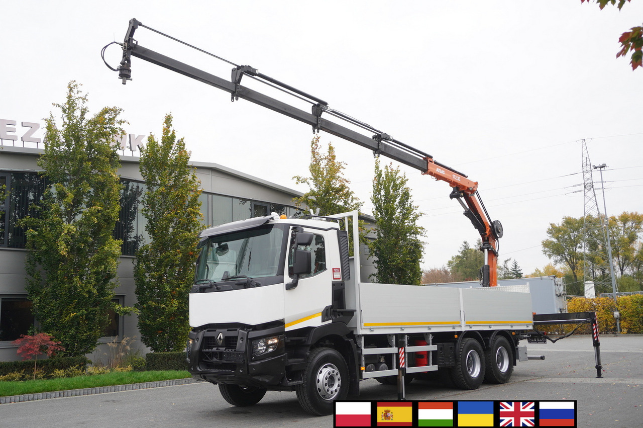 RENAULT C380 Comfort 6x4 / Atlas 172.3E crane / Range 12.3 m / capacity 6.1 t / Flatbed 17 EPAL - Crane truck: picture 1 RENAULT C380 Comfort 6x4 / Atlas 172.3E crane / Range 12.3 m / capacity 6.1 t / Flatbed 17 EPAL - Crane truck: picture 1