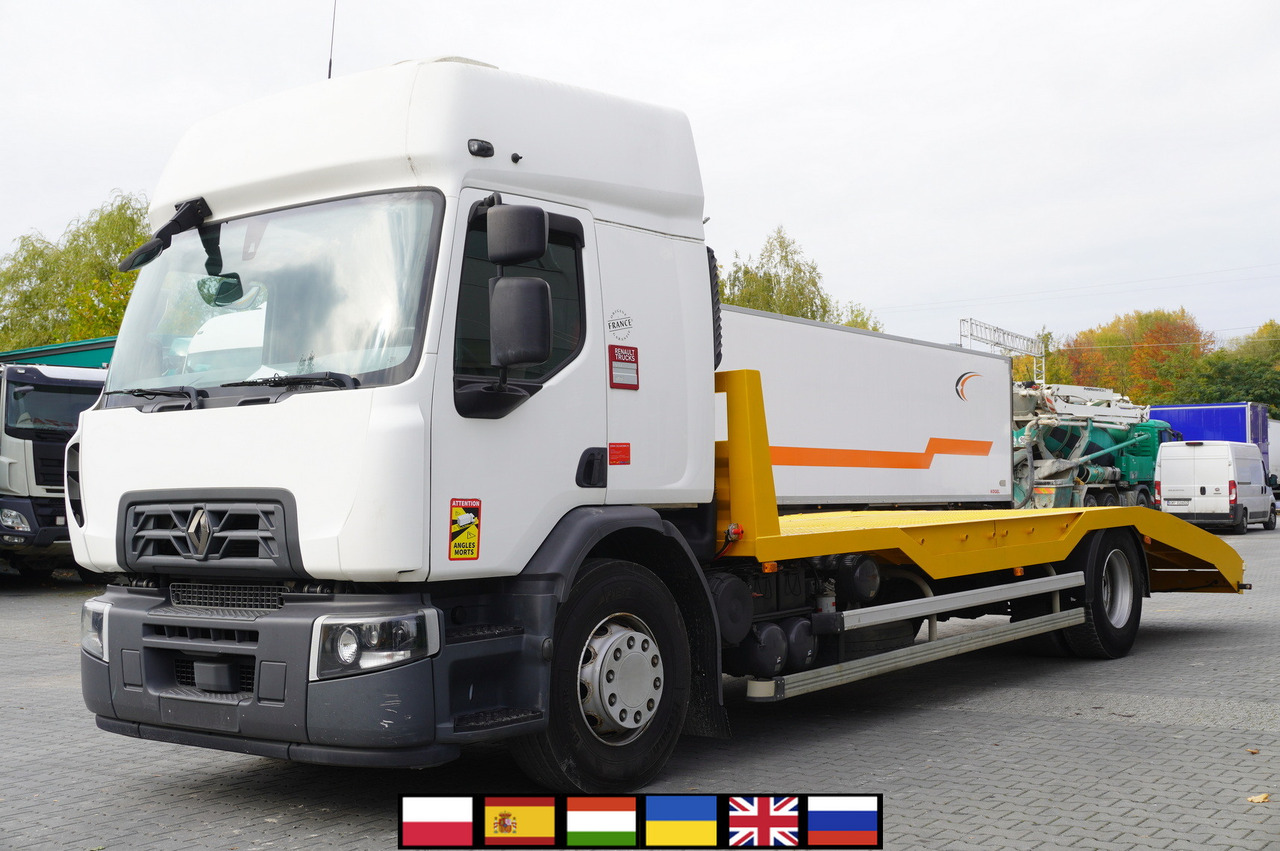 RENAULT D19 Wide Glob / 7.8 m NEW tow truck / 280 tho. km - Car transporter truck: picture 1 RENAULT D19 Wide Glob / 7.8 m NEW tow truck / 280 tho. km - Car transporter truck: picture 1