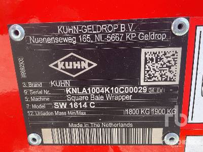 KUHN SW1614C (Unused) - Round baler: picture 5 KUHN SW1614C (Unused) - Round baler: picture 5