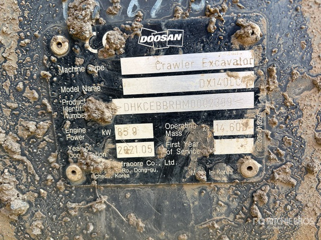 2021 Doosan DX140LC-5 Tracked Excavator - Crawler excavator: picture 1 2021 Doosan DX140LC-5 Tracked Excavator - Crawler excavator: picture 1