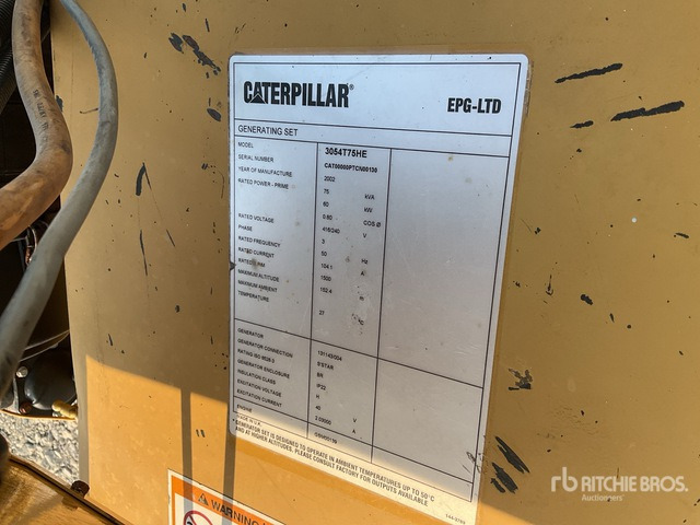 Generator set 2002 Cat 75 kVA Skid-Mounted Generator Set: picture 6